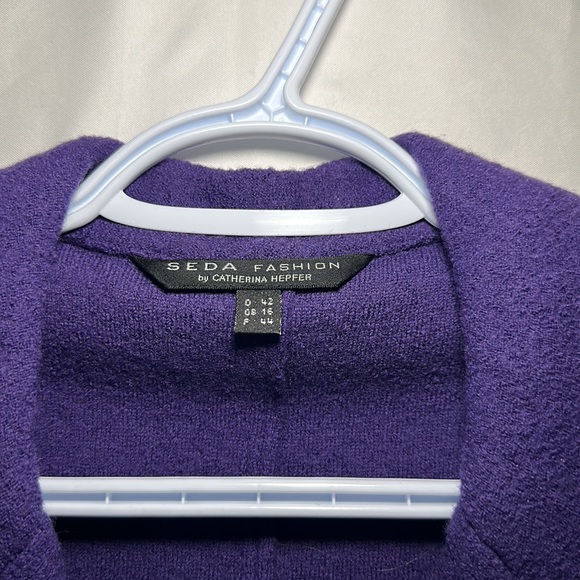 Seda Fashion by Cathrine Hepfer Purple Jacket Size Medium - Picture 3 of 5